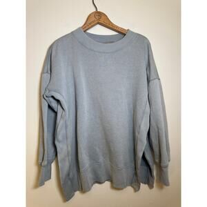Aerie Steel Blue/Grey Long Sleeve Oversized Sweatshirt - Size Small